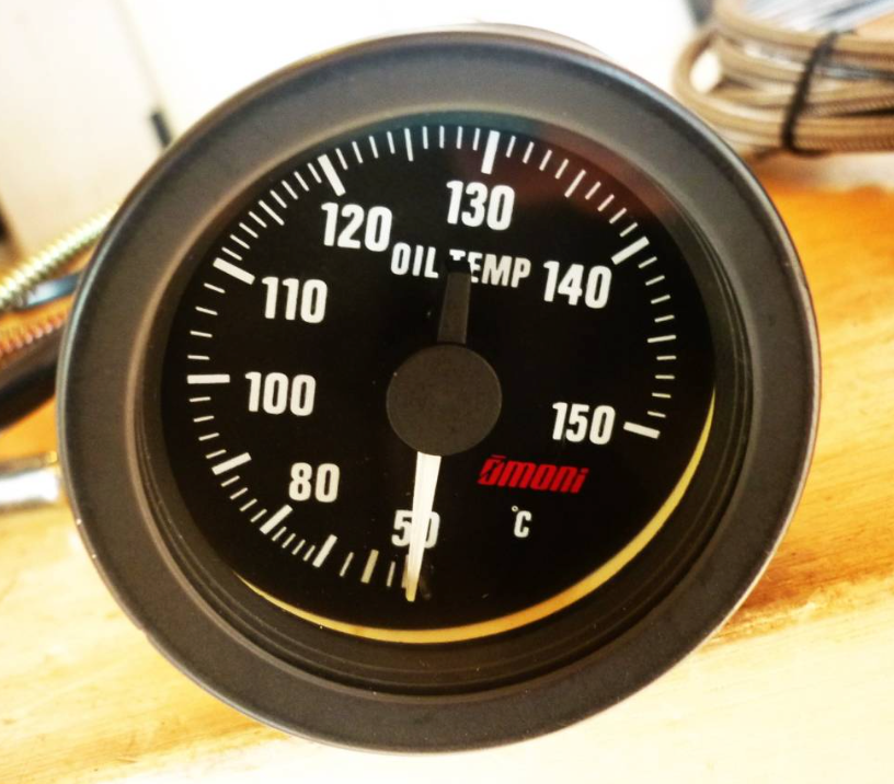 OMORI MECHANICAL OIL PRESSURE & OIL TEMPERATURE METER φ52 LED