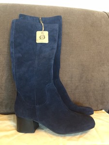 born blue suede boots