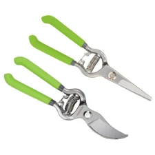 8" Gardening Scissor Pruning Shear Set Bypass Garden Shear Pruner Straight Blade