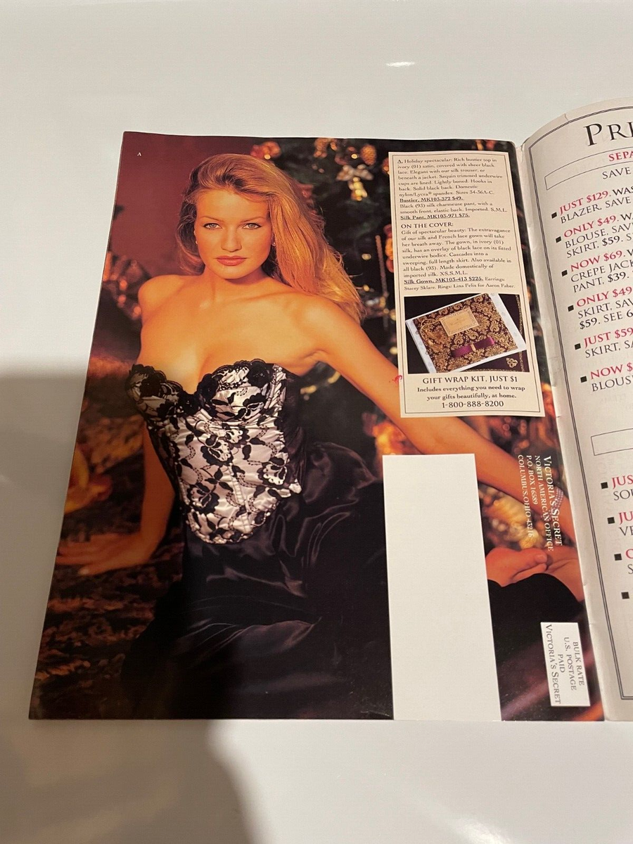 1992 CHRISTMAS Victoria's Secret Catalog Stephanie Seymour Elaine