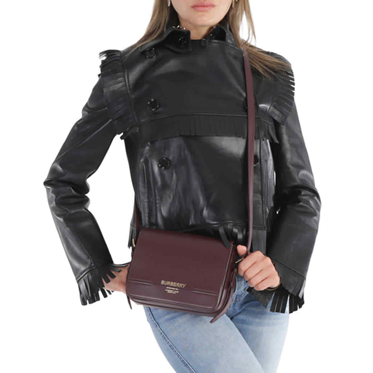 Burberry Oxblood Leather Small Grace Crossbody Bag 8067036 Burberry Oxblood Leather Small Grace Crossbody Bag 8067036