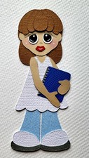 Teacher Brown Hair. Scrapbook, Card Making Paper Piecing