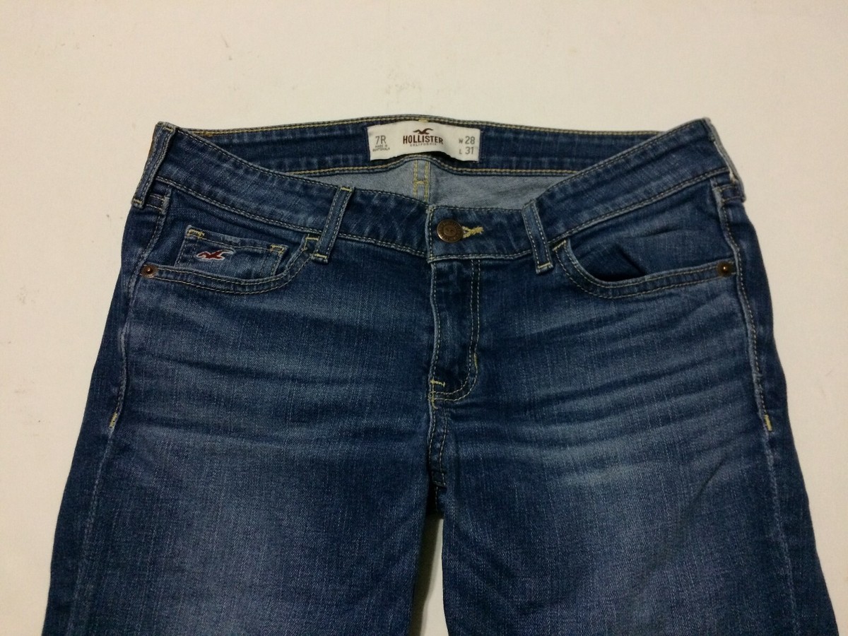 Hollister California Jeans Women 28/31 Blue Pre Owned 98% Cotton 2