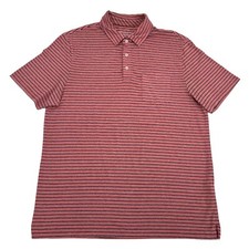 Vineyard Vines Edgartown Polo Shirt Mens M Red Blue Stripes Preppy Pocket
