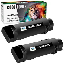 Toner Compatible With Xerox Phaser 6510DNM WorkCentre 6515N (Black, 2 Pack)