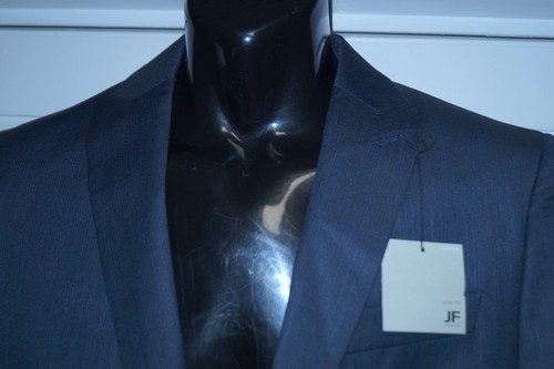 J Ferrar Sz 40L Slim Fit Stretch Navy Blue Stripe Sport Coat Blazer Jacket NWT - Picture 3 of 9