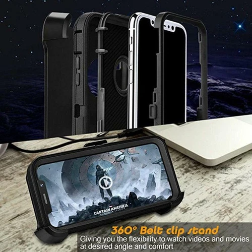 Funda protectora a prueba de golpes con clip para cinturón para Samsung Galaxy S10/S10 Plus/S10e - Imagen 5 de 15