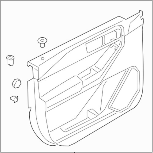 Ford Explorer XLT 2020-2024, panel de moldura de puerta trasero derecho lb5z-7823942-dd tela de ébano - Imagen 3 de 4
