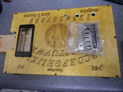 Cigar Box Guitar Ouija Body Accepts Stratocaster Neck Project Ebay
