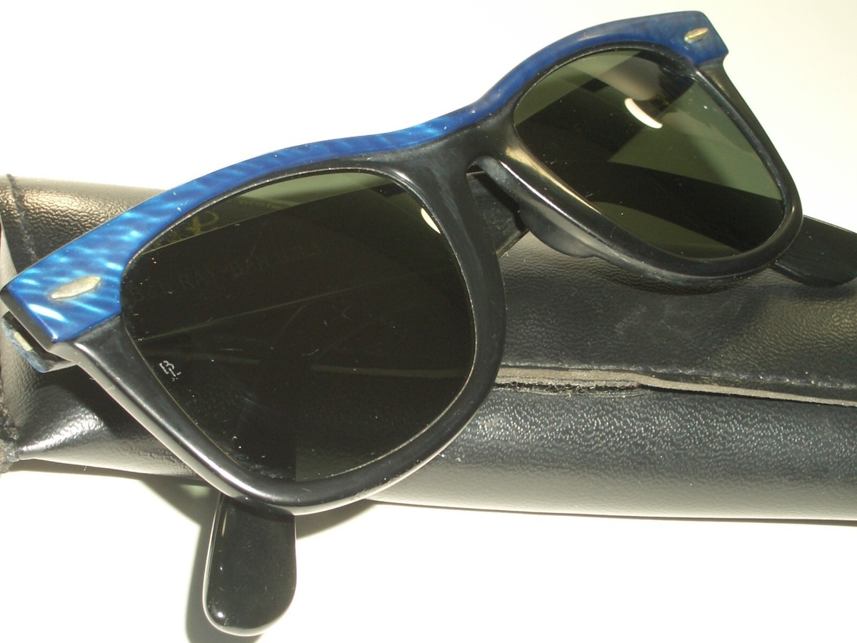 VINTAGE B&L RAY-BAN L1723 BLUE PEARLIZED STREET-NEAT WAYFARER