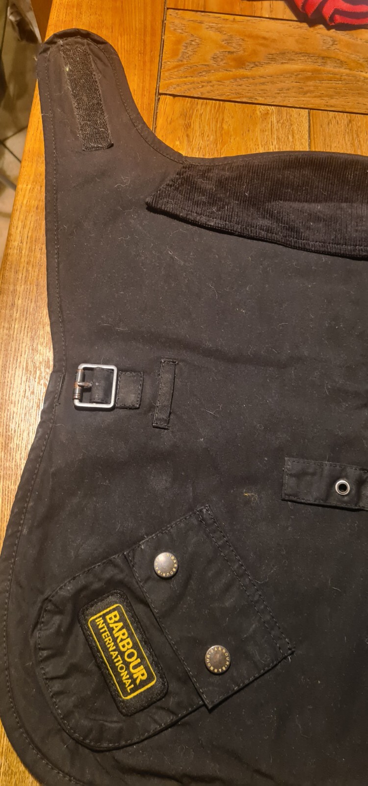 BARBOUR INTERNATIONAL WAX DOG COAT Size Medium Navy RRP £49.95 eBay