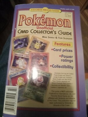 Pokemon Unofficial Card Collector's Guide - by Mike Searle & Tom Slizewski  | eBay