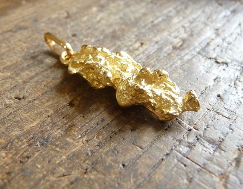 Pendentif Pépite En Or Jaune Massif 9 Carats - Bijou Neuf Avec étiquettes - Unisexe