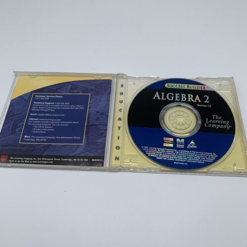 VINTAGE SUCCESS BUILDER : ALGEBRA 2 THE LEARNING COMPANY CD-ROM PC 3.1 & MAC - Picture 2 of 4