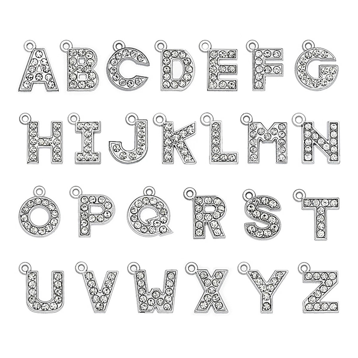 Rhinestone initial charms online