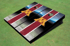 University of Minnesota Field Long Strip Matching Maroon Themed Cornhole Boards