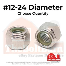 #12-24 316 Stainless Steel Nylon Insert Lock Nuts (Pick Quantity)