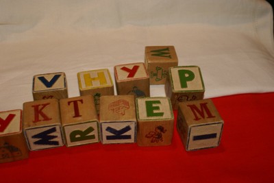 vintage wooden blocks