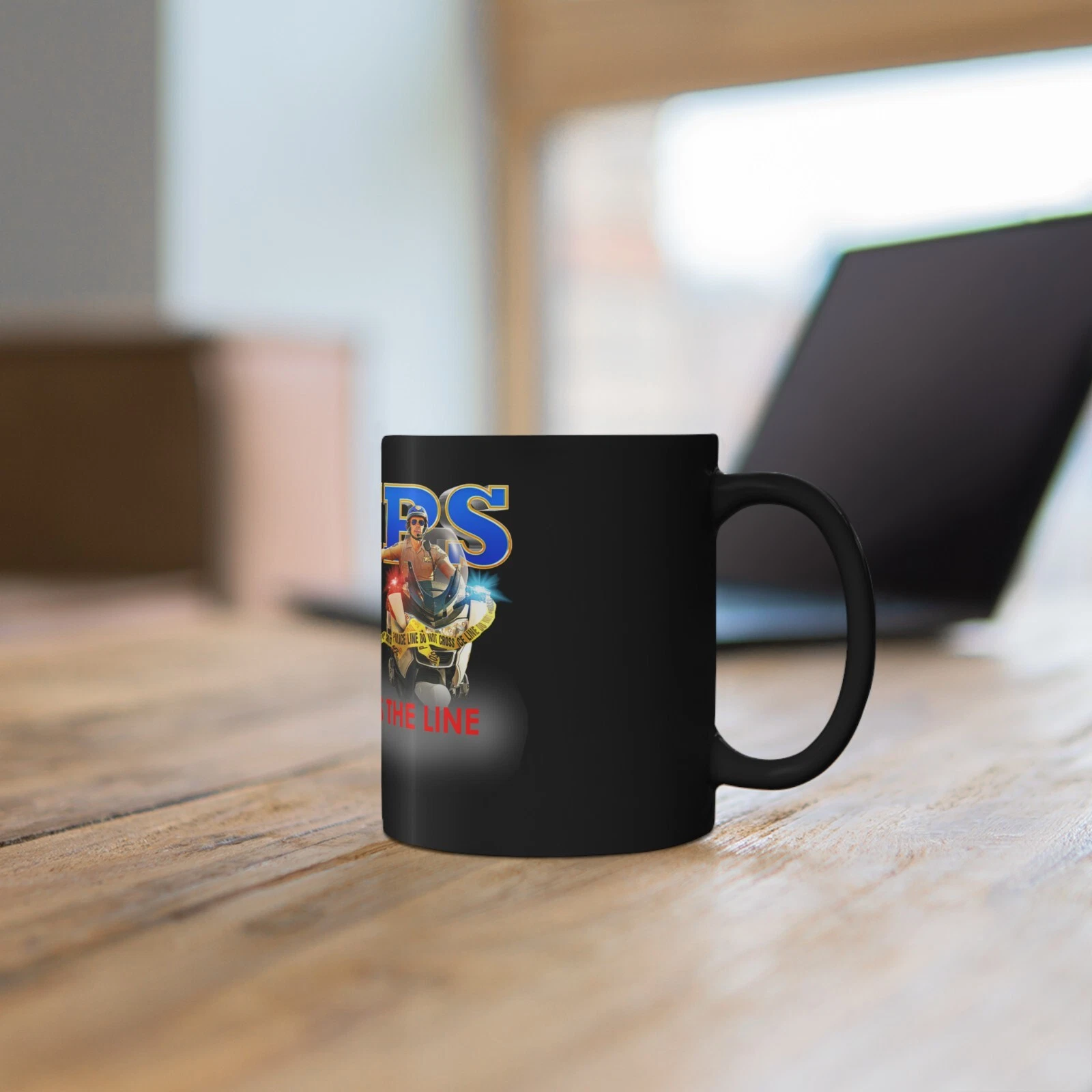 CHIPS Police Retro Movie 11oz Coffee Tea Black Mug