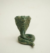 Snake Little Figurine Of Green Ceramic Decor Ukraine Crafts Handmade Cobra Art