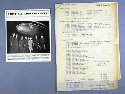 SOUTH AFRICAN AIRWAYS JOHN STROUD FLOTTE FLUGGESELLSCHAFT LISTE SAA SAL KOMET JUNKERS TREK