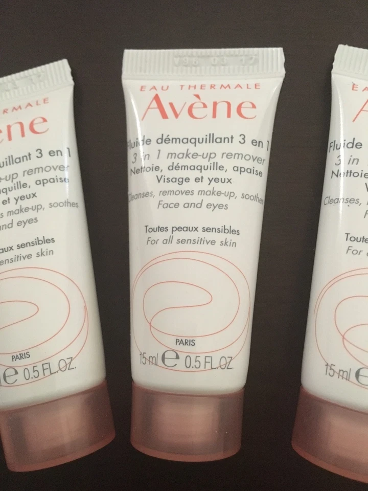 3 X Avene 3 en 1 Desmaquillante 0.5 oz 15 ml Cada Viaje Mini Tamaño ~ ¡Nuevo!❤️ Foto 3 de 3