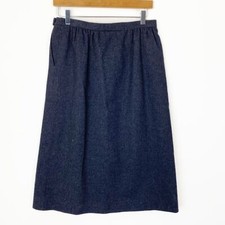 VINTAGE PENDLETON Grey Virgin Wool Skirt Size 8 Academia School Girl Work