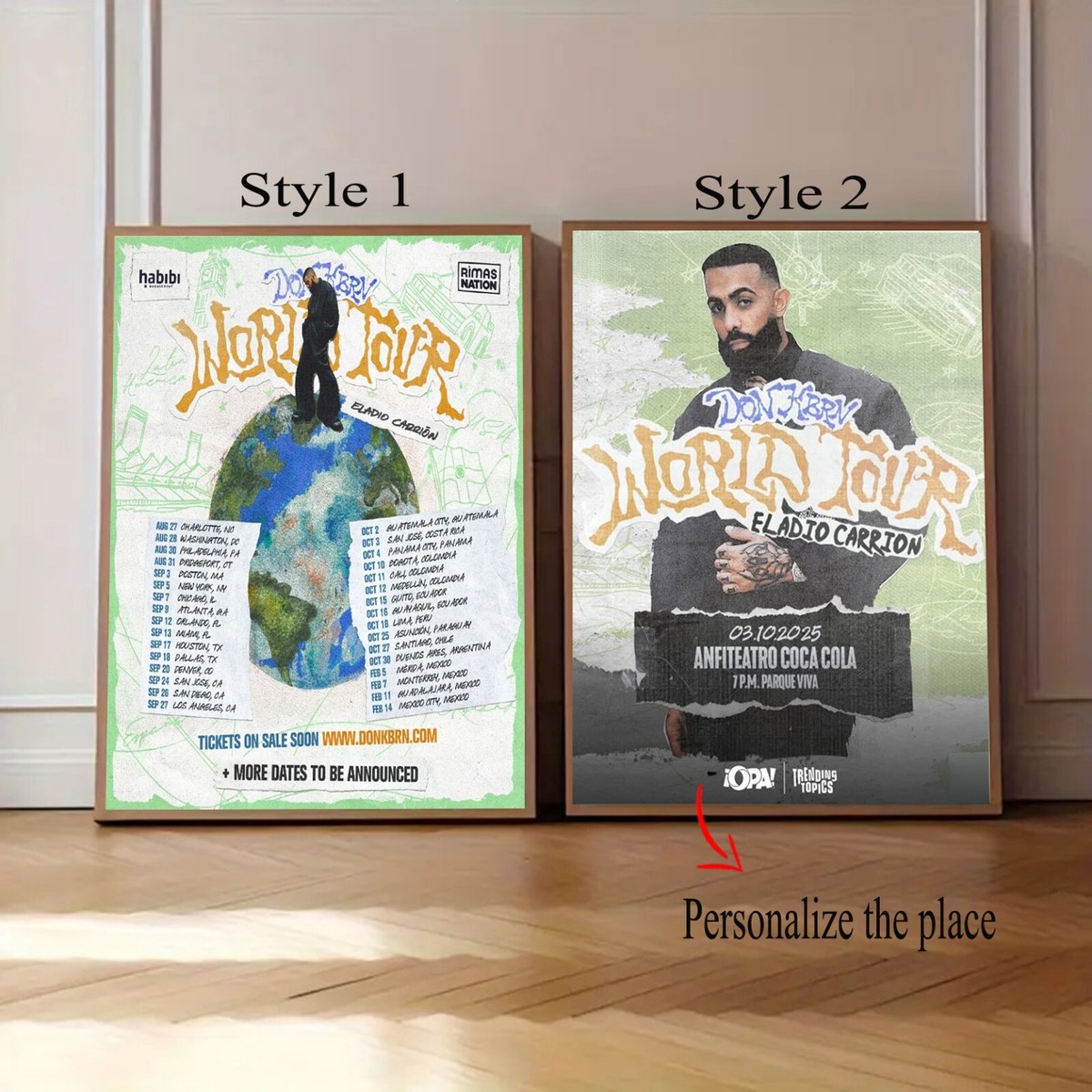 Eladio Carrion DON KBRN World Tour Dates 2025 Poster