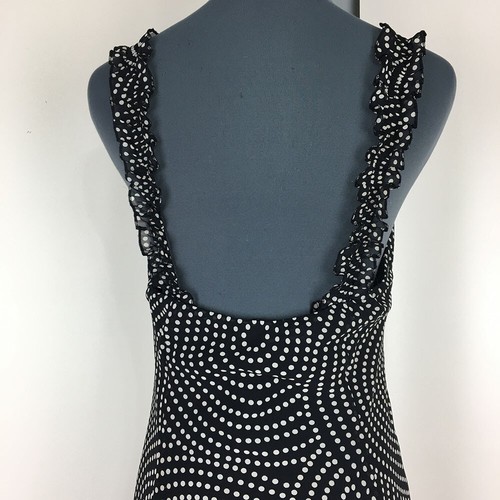Dressbarn Sheath Dress Women 8 Black Polka Dot Sleeveless Midi Pullover - Picture 7 of 12