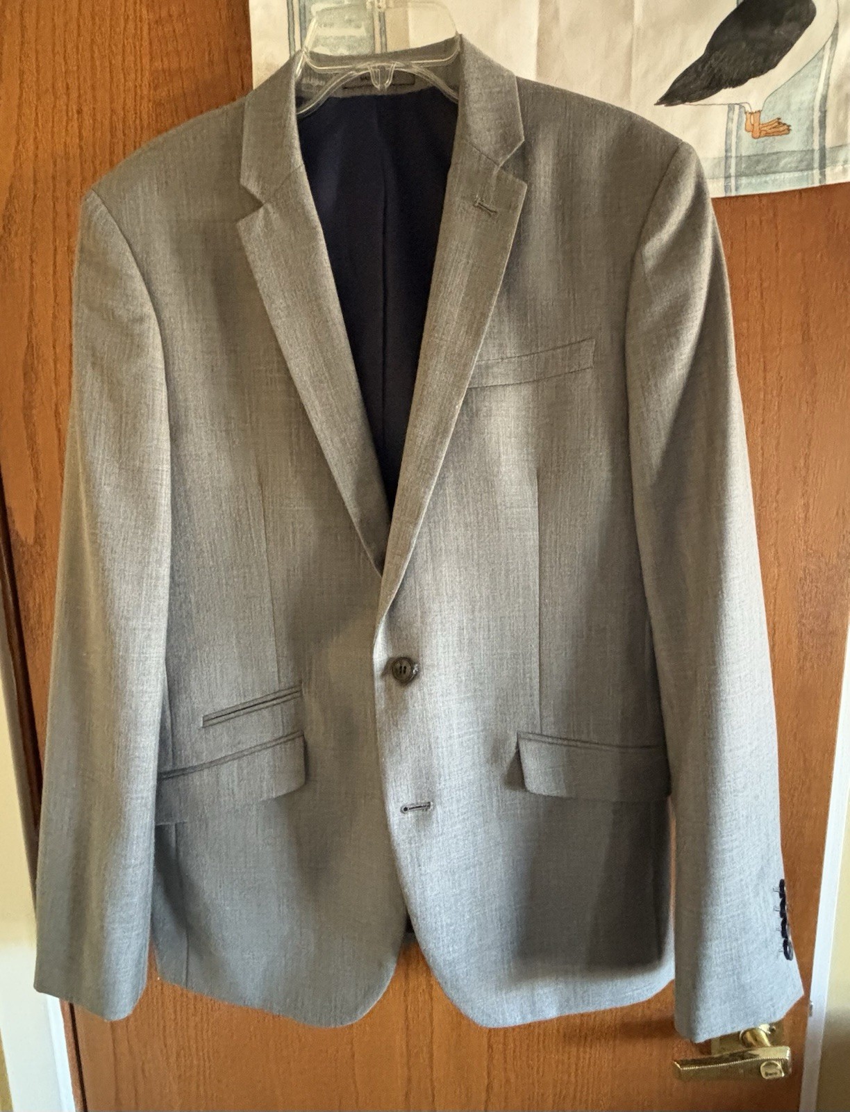 Cedar Wood State By Primark Men’s 40R Sharkskin Gray Two-button Blazer