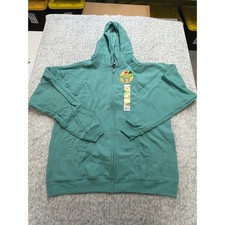Hanes EcoSmart Mens Full Zip Hoodie Sweatshirt Spanish Moss Green Large NWT