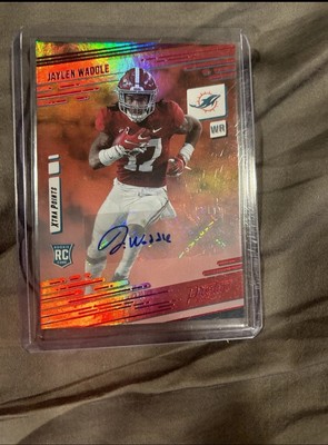 2021-Rookies Jaylen Waddle #213 Xtra Points Premium Pink Signatures /25 (AU, RC)