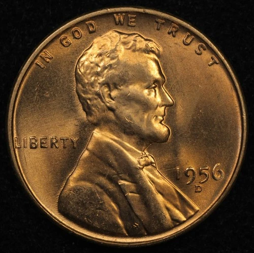 1956 D GEM BU 🔥Blazing RED🔥 Lustrous Lincoln Cent  🔎RPM-013🔍 (26-034)