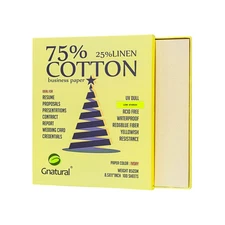 75% Cotton 25% Linen Business Paper, Ivory 85gsm 8.5"W x 11"L Resume Paper, W...