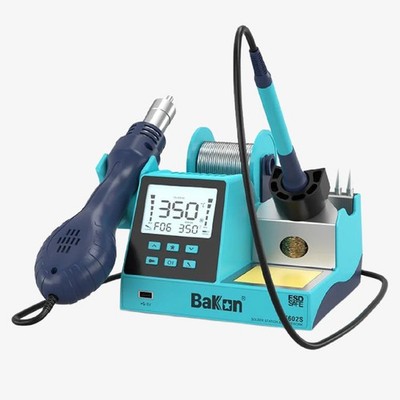 Bakon BK602S 2-in-1 Digital Display Soldering Station with 90W soldering iron