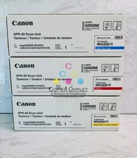 3 Genuine Canon iR Adv. C256,C259 Cyan, Magenta, Yellow Drum Unit GPR58, GPR-58