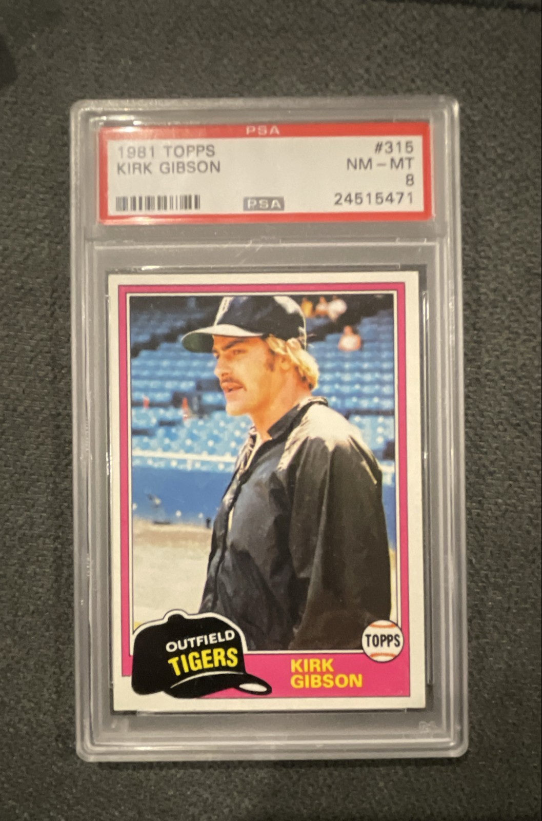 1981 Topps - Kirk Gibson #315 Rookie (RC) PSA 8