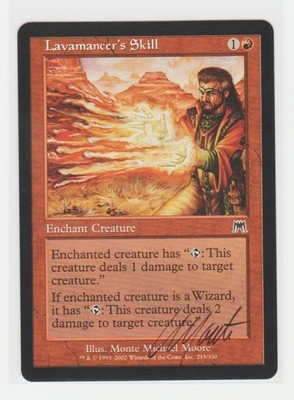 Magic the Gathering ~ Lavamancer's Skill ~ M/NM ~ Onslaught ~ Signed by Artist