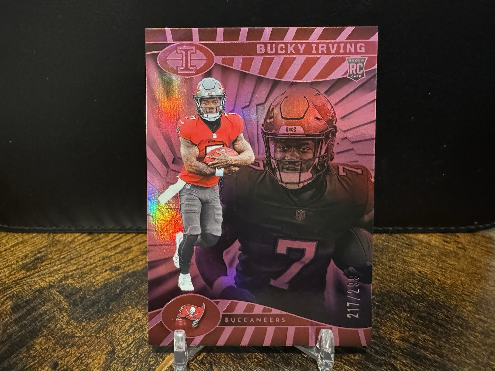 2024 Panini Illusions Bucky Irving #85 Pink Trophy Collection /299 (RC)