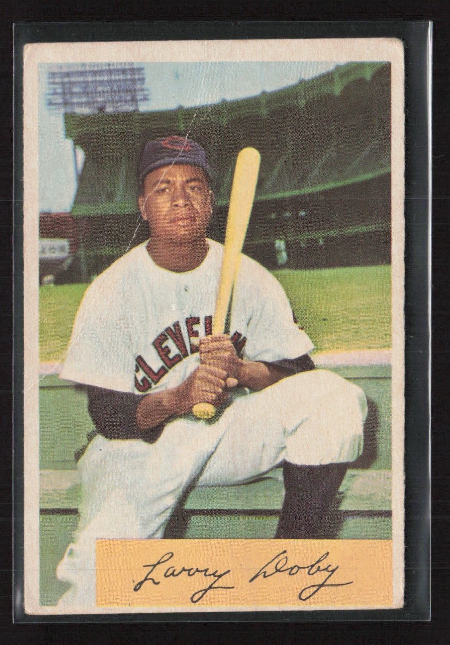 1954 Bowman #84 Larry Doby - VG - crease