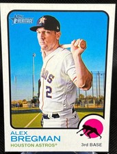 2022 Topps Heritage Team Name Color Swap Variation Alex Bregman #104