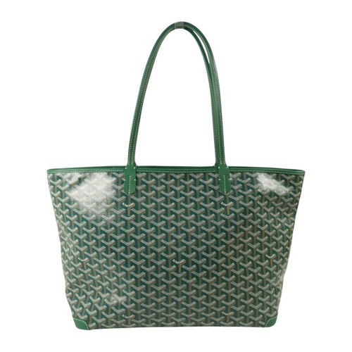 GOYARD SHW Artois MM Tote Bag Shoulder Bag Coated Canvas Green