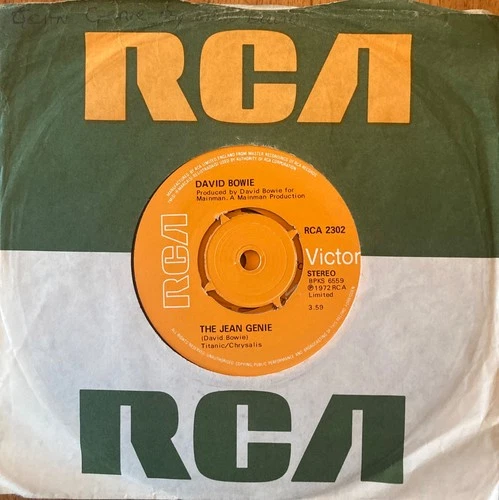 DAVID BOWIE - THE JEAN GENIE ORIGINAL UK 7” RCA SINGLE NEAR MINT CONDITION