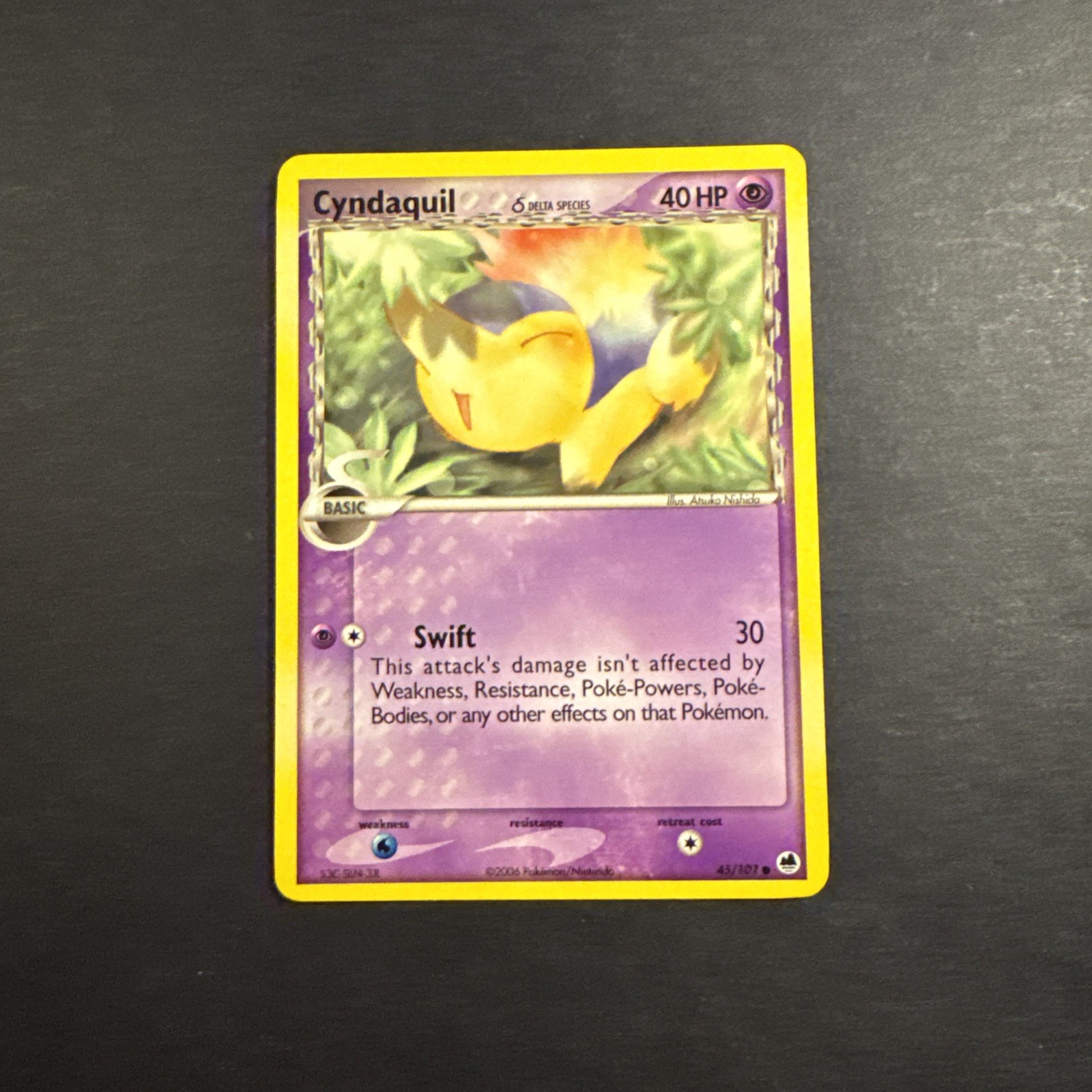 NM Pokemon TCG Cyndaquil (Delta Species) EX Dragon Frontiers 45/101 Common