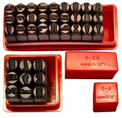 Stamp Punch Set for VIN Plate, Serial Number ID Number & Letter Stamp, TAG Al...