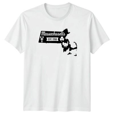 Massachusetts Est 1788 State Map US Staaten Herren T-Shirt Damen Tee Grafik Top