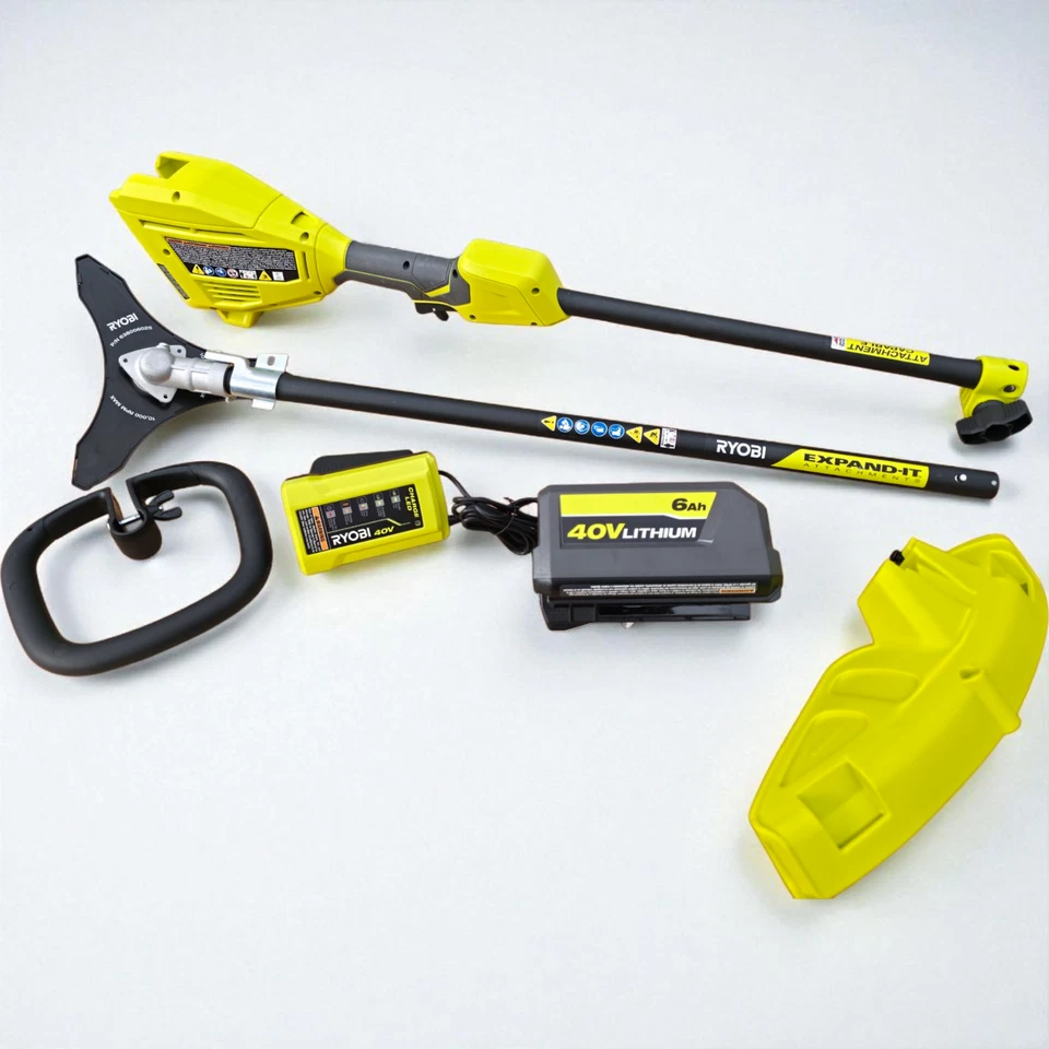 RYOBI Expand-It 17 1/2 in Univers Desbrozadora Recortadora + MOTOR 40V, con Batería Foto 3 de 4