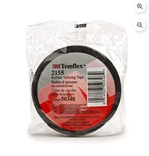 NEW! 3M 50349 Temflex 2155 Rubber Splicing Tape 1-1/2 in x 22 ft x .030 in, 2ea