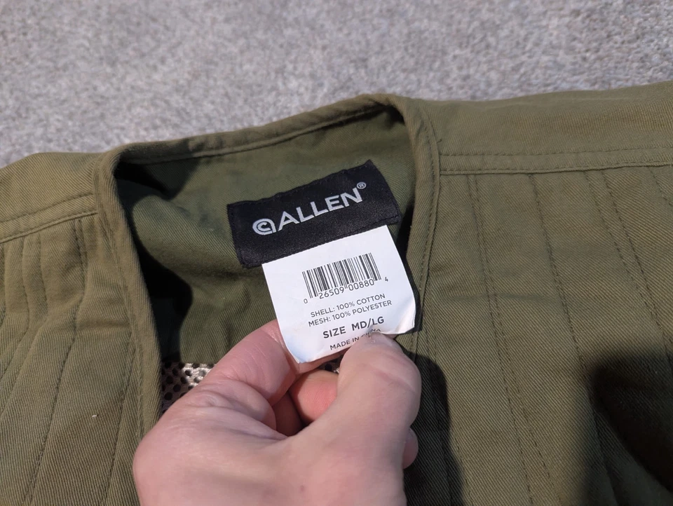 Allen Company Vest Mens Medium/Large Ace Range Shooting Zip Mesh Clay Pigeon - Image 2 of 4