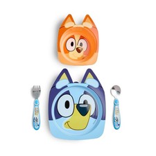 The First Years Bluey Kids Dinnerware Set - Includes Bluey Suction Plate, Bin...
